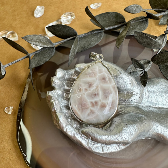 希少！1点のみ トムソナイト ピンクラリマーのペアシェイプピアス 4粒