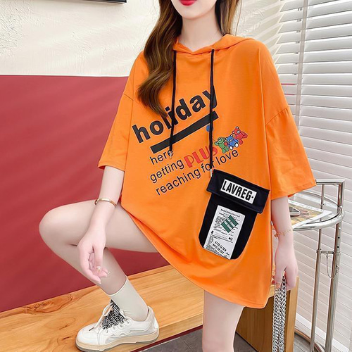 送関込 【春物】大きいサイズ レディース 春夏 Tシャツ 半袖 パーカー1