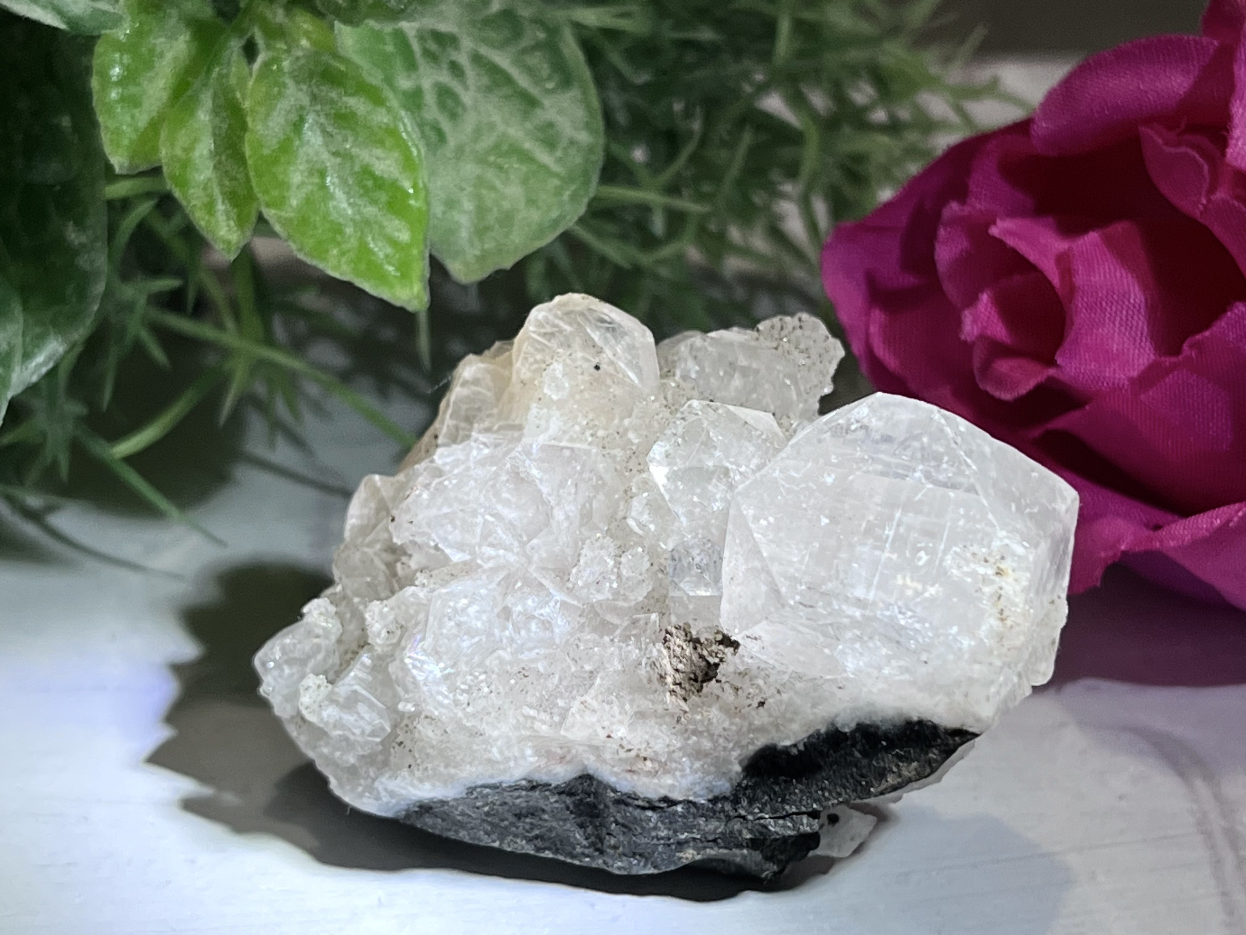 希少✨ 虹入りローズクォーツクラスター 原石ラフストーン