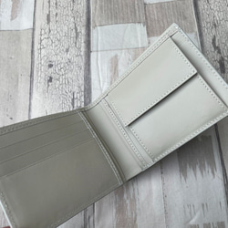 【本物】【ヒマラヤクロコダイル】二つ折り財布 2つ折り財布 クロコダイル クロコ 財布 メンズ レディース ホワイト 11枚目の画像