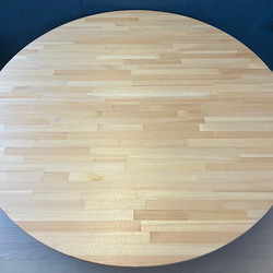 【送料無料】 ローテーブル 丸形 120cm パイン ナチュラル 折り畳み脚 木組 8枚目の画像