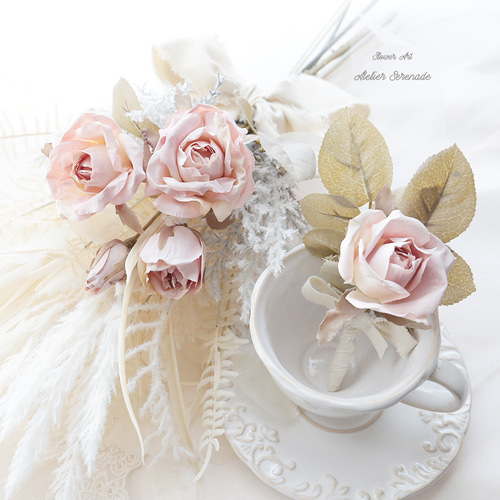 milky color bouquet アーティフィシャルフラワーブーケ milky color bouquet アーティフィシャルフラワーブーケ