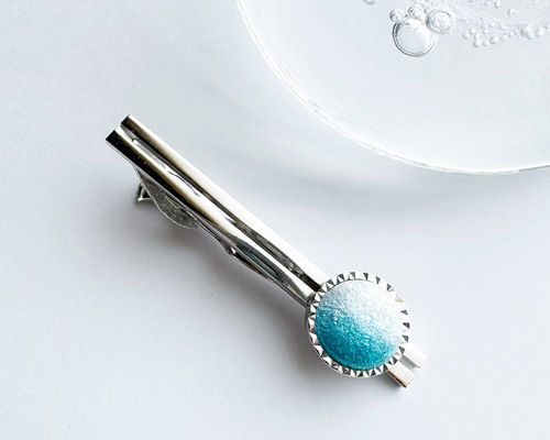 七宝焼のネクタイピン ターコイズブルー タイピン・カフス 太田七宝