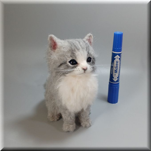羊毛フェルト 猫 ハンドメイド チョコぷりん cae898ed97927b1d8440d07ed0c2b1