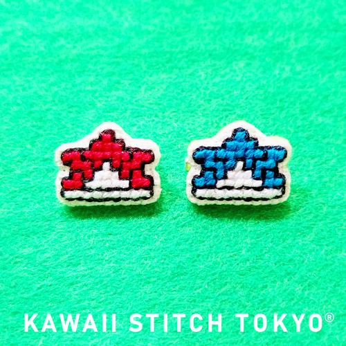 折り紙(かぶと)【ブローチ】バッチ バッジ おりがみ こどもの日 刺繍