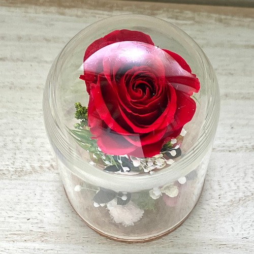 むち子　限定価格　プリザーブドフラワー　花束　ブーケ　ガラスドーム プリザーブドフラワー ガラスドーム 花 ギフト 敬老の日