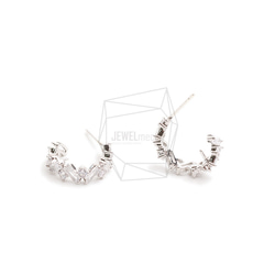 ERG-2389-R【2個入り】ラウンドCZ ピアスCZ Round  Post Earring 2枚目の画像