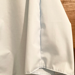 パリッとしたハリがある綿とポリエステル混合生地のシャツ兼割烹着3L4 L5 Lブルー 16枚目の画像
