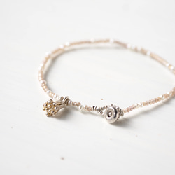 -Brown zircon・Pearl- bracelet 1枚目の画像