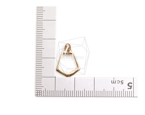 ERG-2396-G【2個入り】CZロンバスピアス/CZ Rhombus Post Earring 5枚目の画像