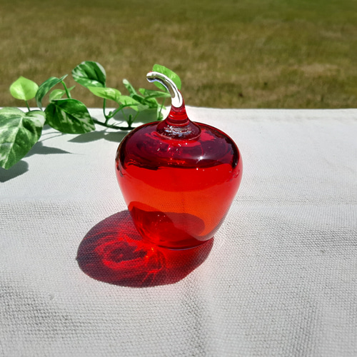 ガラスの林檎（赤・青・緑・透明) その他インテリア雑貨 ガラス日和