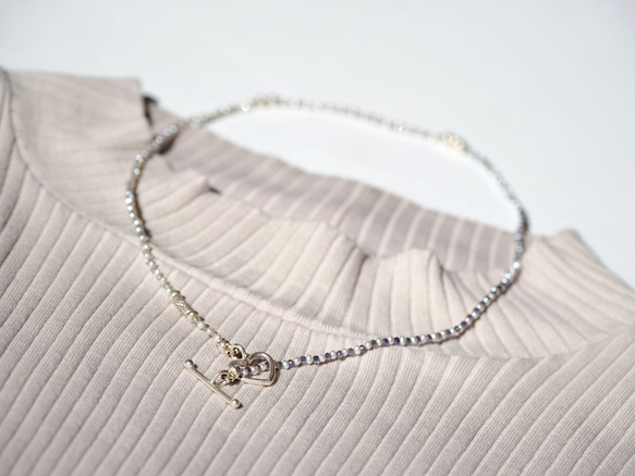 -Pearl・Iolite・Labradorite- mantel necklace 2枚目の画像
