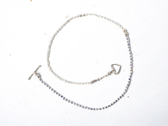 -Pearl・Iolite・Labradorite- mantel necklace 6枚目の画像