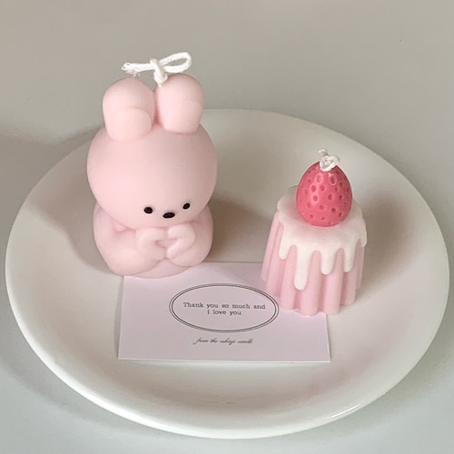 ハートビーム♡くまキャンドル うさぎキャンドル 韓国キャンドル