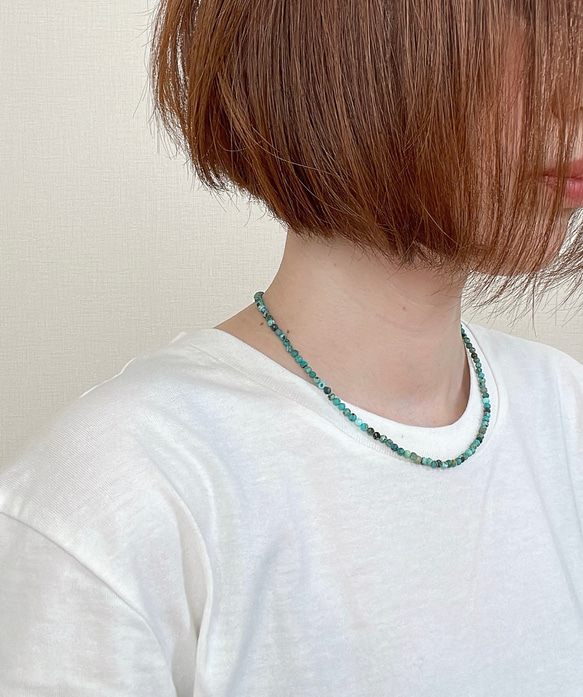 セット〖 夏を楽しむネックレス 〗ターコイズ シェル サージカルステンレス レイヤード 重ね付け 4枚目の画像