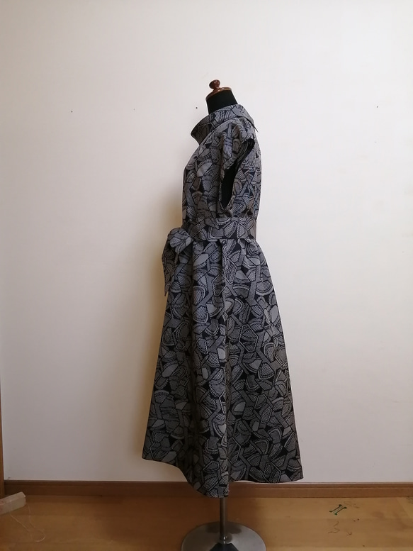 SOLD　着物リメイク　ワンピース　紬 