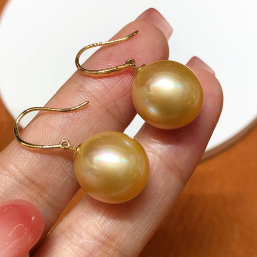 南洋真珠チェーンフックピアス