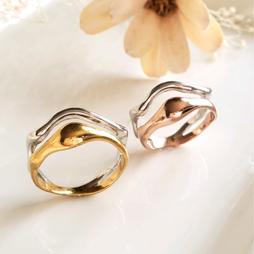 カープ　リング (925　SILVER)　10号 × 2 セット Binich カープリング メンズ 指輪 シルバー925 アクセサリー