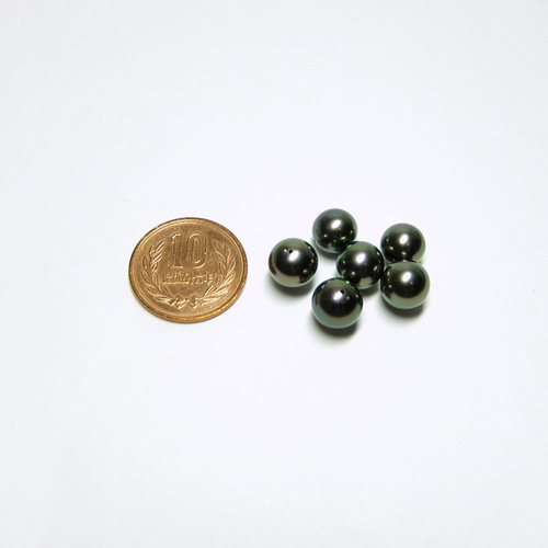 高品質パール】養殖黒蝶真珠ルース 9.0～10.0mm 両穴 1ピース