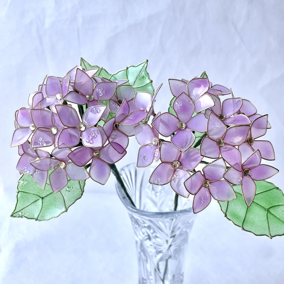 紫陽花(ライトピンク)２本セット 3枚目の画像