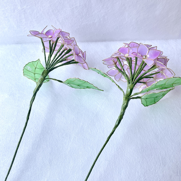 紫陽花(ライトピンク)２本セット 4枚目の画像