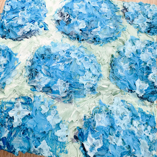 紫陽花 テクスチャーアート 絵画 日なたの窓 通販 15860620｜Creema