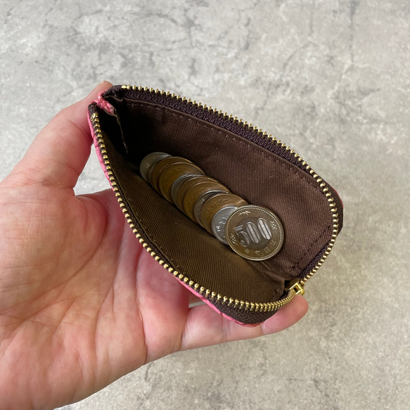 手のひらサイズのコインケース 　フラワー 8枚目の画像