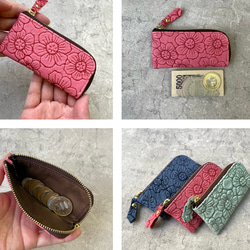 手のひらサイズのコインケース 　フラワー 5枚目の画像