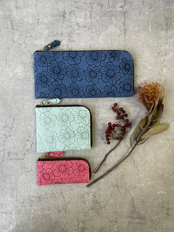 手のひらサイズのコインケース 　フラワー 12枚目の画像