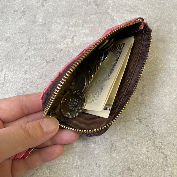 手のひらサイズのコインケース 　フラワー 9枚目の画像