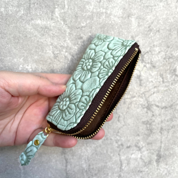 手のひらサイズのコインケース 　フラワー 6枚目の画像