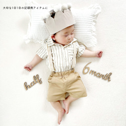 送料無料 レターバナー おしゃれ 木製 数字 マタニティフォト ニューボンフォト 100日 誕生日 ハーフバースデー 3枚目の画像