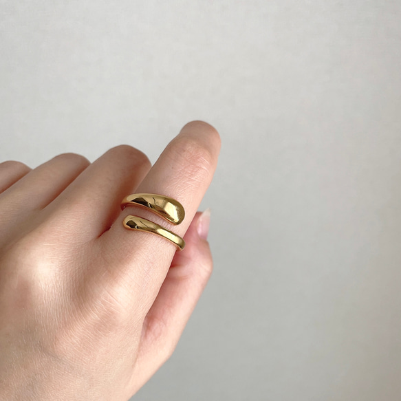 nuance ring ／ ニュアンスリング 変形リング ゴールドリング シルバーリング 指輪 セレクトアクセサリー 6枚目の画像