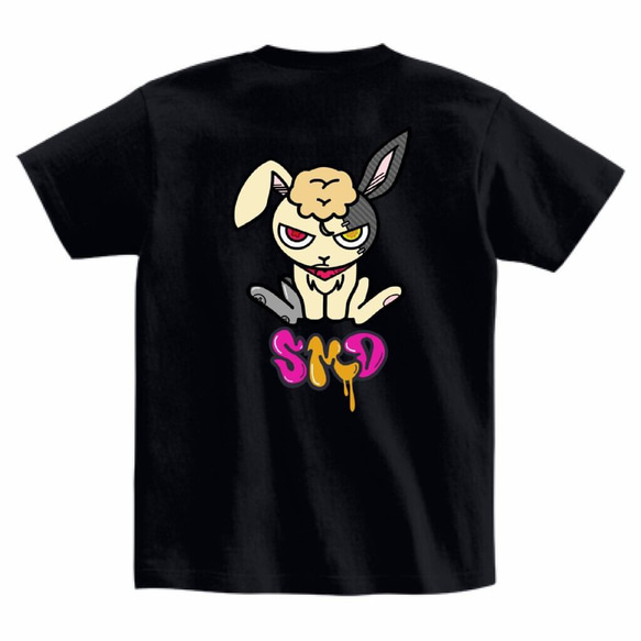◇ちょい悪リーゼントうさぎTシャツ◇ バックプリント / 送料