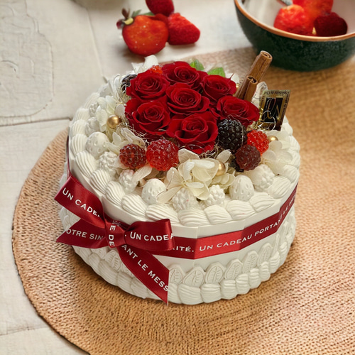 お花のホールケーキ~sweets collection~【プリザーブドフラワー