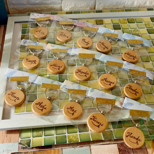 お名前 キーホルダー キーリング クラス 名入れ ギフト ラッピング