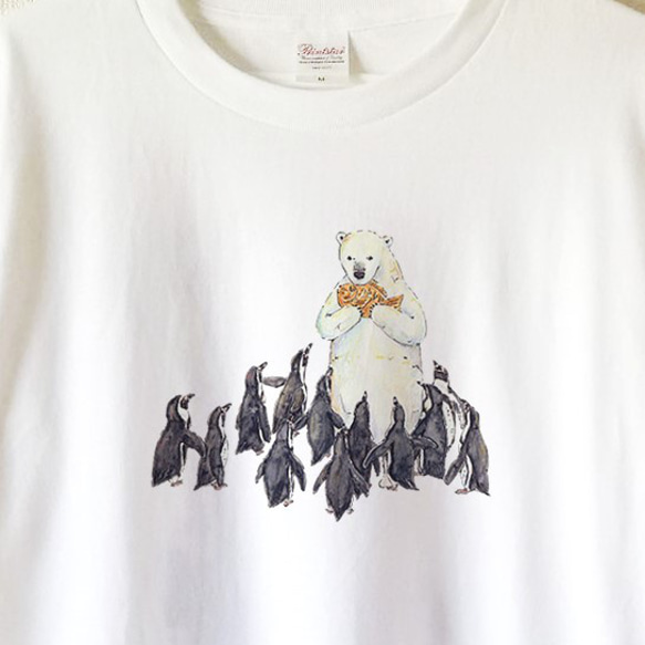 【送料無料】 たい焼きが欲しいペンギンTシャツ～子供から大人までみんなで使える13サイズ～ 2枚目の画像