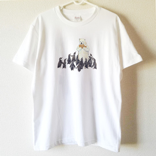 送料無料】子ペンギンのお花屋さんTシャツ～子供から大人までみんなで 
