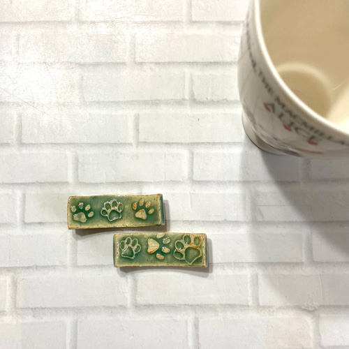陶芸ハンドメイド肉球箸置き♪*ﾟ 箸・箸置き nekojin_tiles 通販