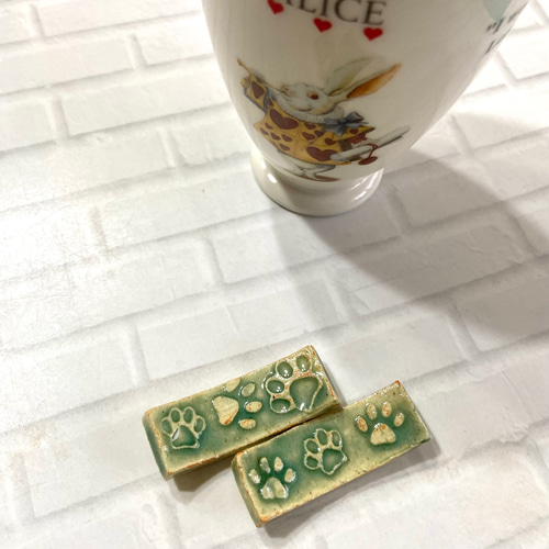 陶芸ハンドメイド肉球箸置き♪*ﾟ 箸・箸置き nekojin_tiles 通販