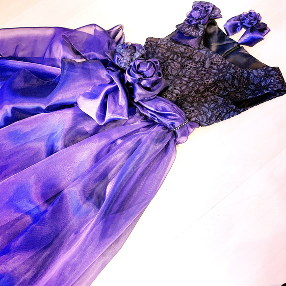 オーダードレス　150  160 Sサイズ XSサイズあり【PURESS/ピュアレス】ボタン/ タック/ レース