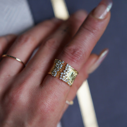 Champagne Bubble CZ Pave Cocktail Ring 8枚目の画像