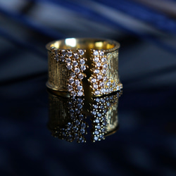 Champagne Bubble CZ Pave Cocktail Ring 5枚目の画像