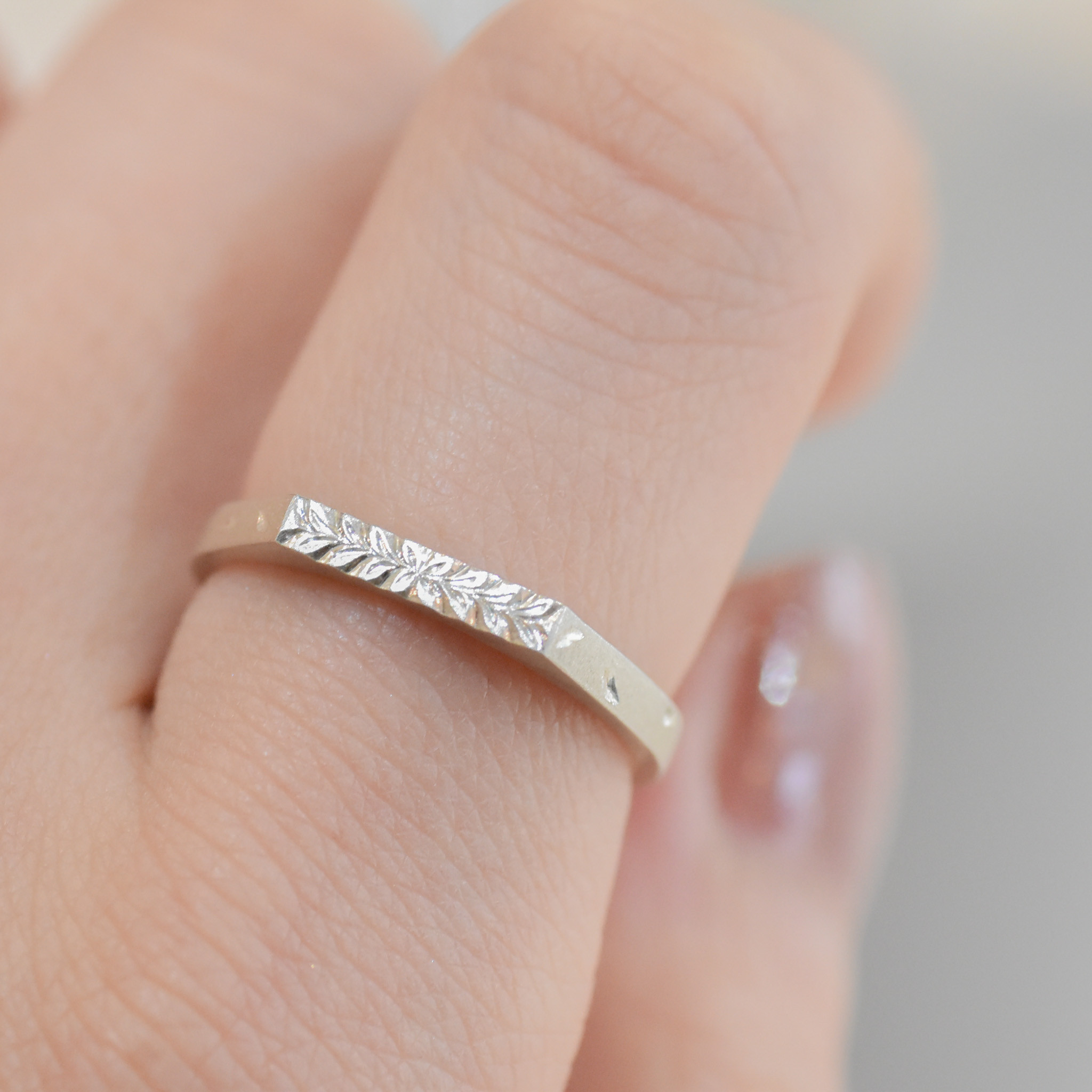 rectangleシグネットリング[葉桜]