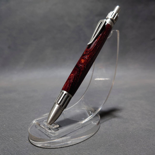 ボールペン 73Labo 栃 極上瘤 スタビライズドウッド赤