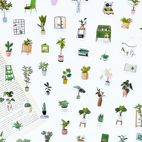 ミニフレークシール　foliage plant　100枚 1枚目の画像