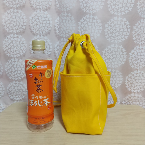 受注製作／ カラー変更可【2way巾着バッグ】イエロー／11号帆布