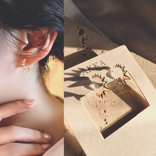 24kgp◇Togetoge needle foop earrings トゲトゲニードルフープ 24kgp◇Togetoge needle foop earrings トゲトゲニードルフープ