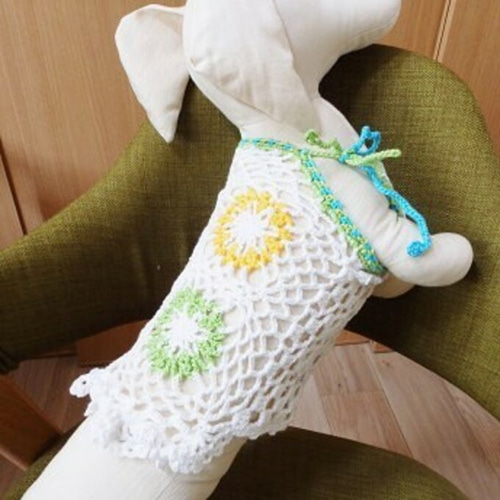 犬服 キャミソール【送料無料】Cotton・ハンドメイド・かぎ編み ペット 