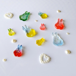うさぎのシリコンモールド（ミニ）（２３）レジン　お菓子　手作り　プレゼント 2枚目の画像